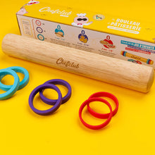 Charger l'image dans la galerie, Rouleau à pâtisserie avec anneaux ajustables