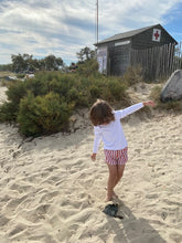 Charger l'image dans la galerie, Short de Bain anti-UV - Rayé Blanc/Rouille