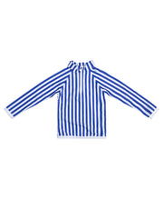 Charger l'image dans la galerie, Tee-Shirt de Bain anti-UV - Rayé Blanc/Bleu