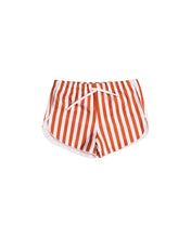 Charger l'image dans la galerie, Short de Bain anti-UV - Rayé Blanc/Rouille
