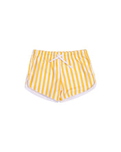 Charger l'image dans la galerie, Short de Bain anti-UV - Rayé Blanc/Jaune