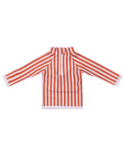 Charger l'image dans la galerie, Tee-Shirt de Bain anti-UV - Rayé Blanc/Rouille