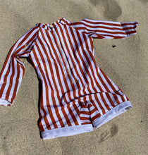 Charger l'image dans la galerie, Combinaison anti-UV - Rayé Blanc/Rouille