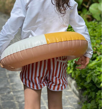 Charger l'image dans la galerie, Short de Bain anti-UV - Rayé Blanc/Rouille