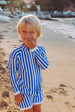 Charger l'image dans la galerie, Combinaison anti-UV - Rayé Blanc/Bleu