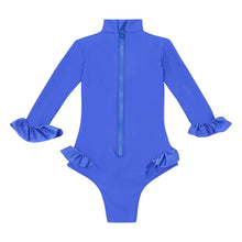 Charger l'image dans la galerie, Maillot de bain 1 pièce Manches Longues - Bleu