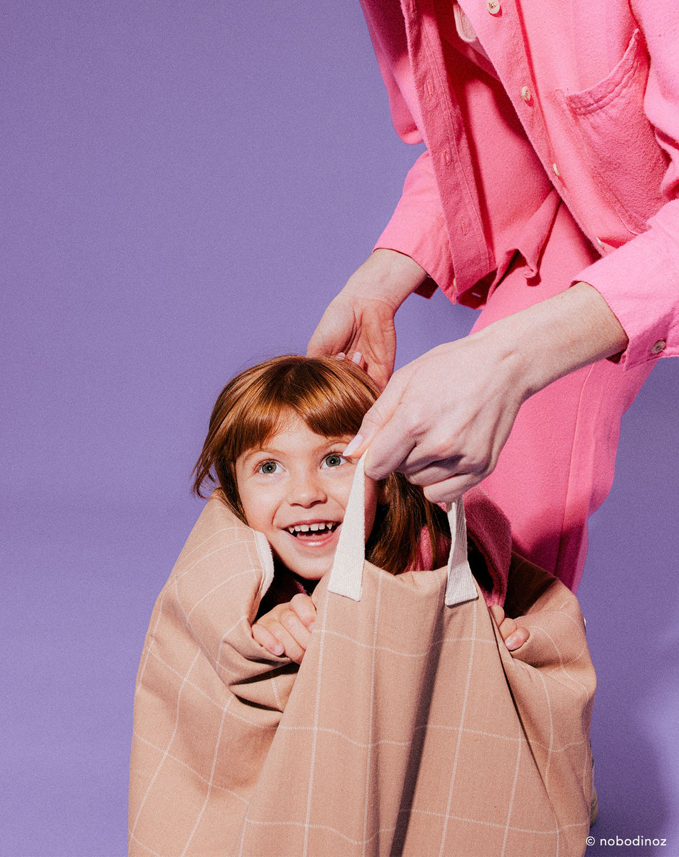 Panier de rangement Playground Taupe Grid – Les Petits Amours