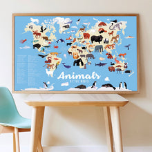 Charger l'image dans la galerie, Poster Stickers - Animaux du Monde (5/10 ans)