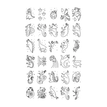 Charger l&#39;image dans la galerie, Cartes supplémentaires pour Kidydraw-Mini - Galaxie &amp; Dinosaures
