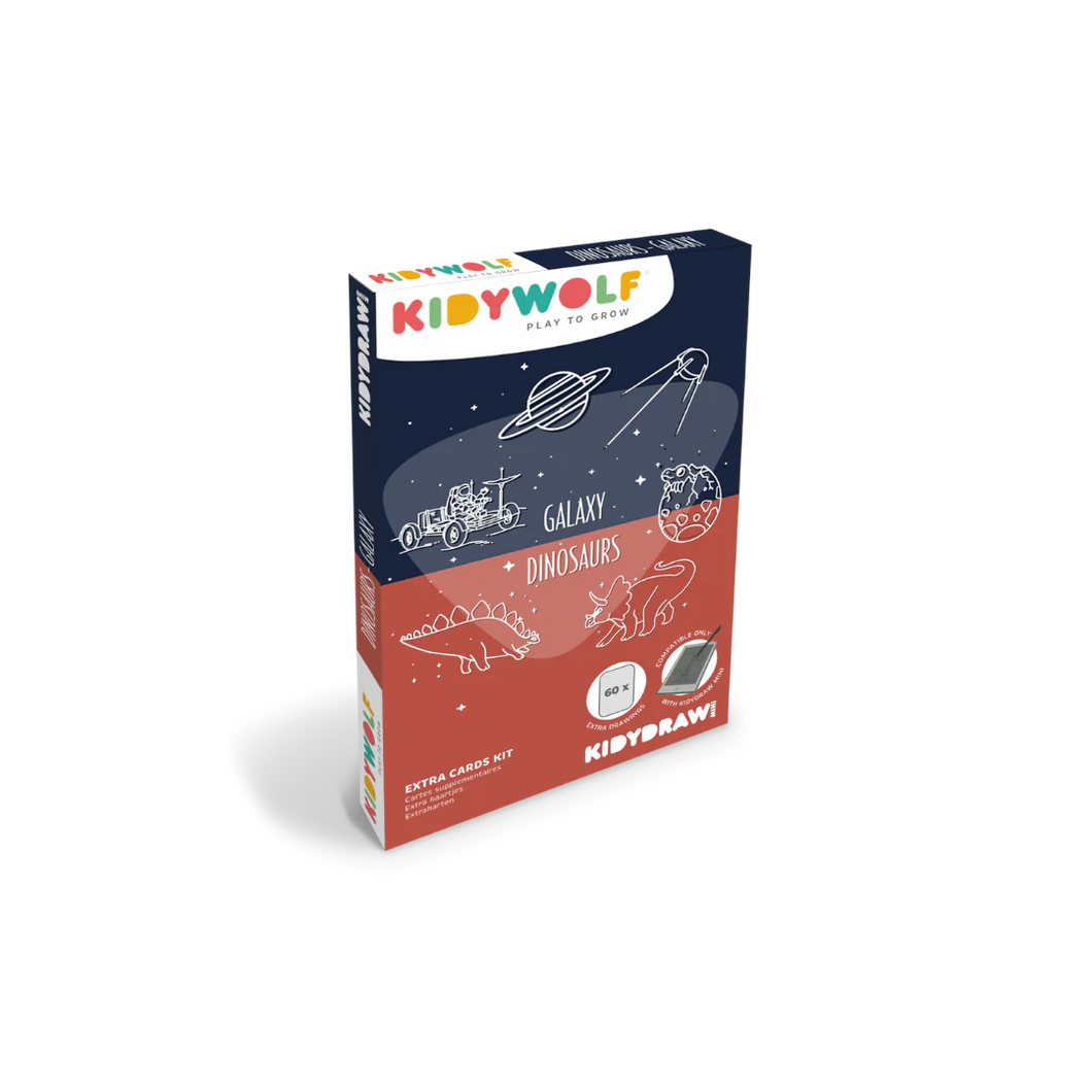 Cartes supplémentaires pour Kidydraw-Mini - Galaxie & Dinosaures