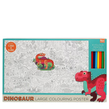 Charger l&#39;image dans la galerie, Grand poster à colorier + crayons - Bébés Dinosaures

