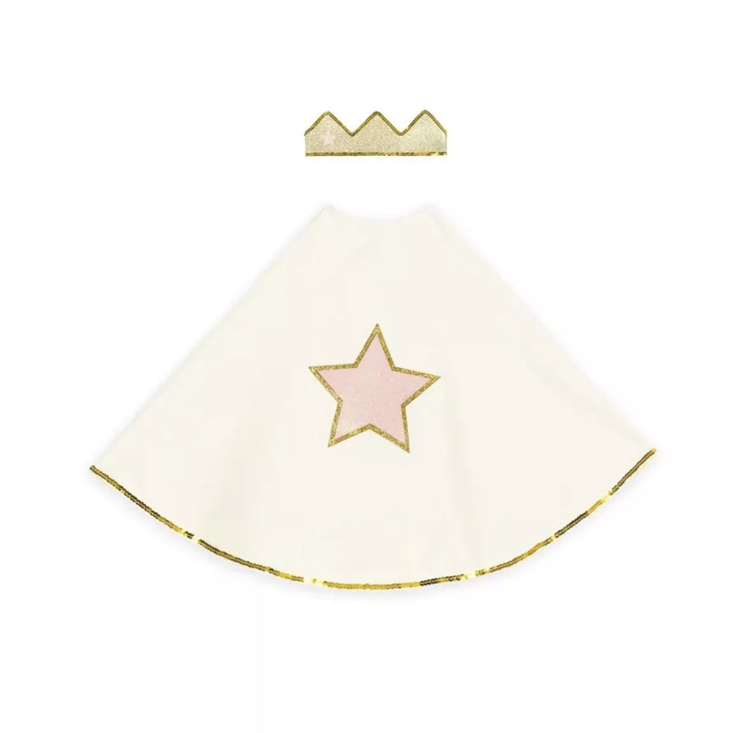 Déguisement - Set Cape & Couronne or