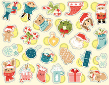 Charger l&#39;image dans la galerie, 300 gommettes de Noël en boîte métal
