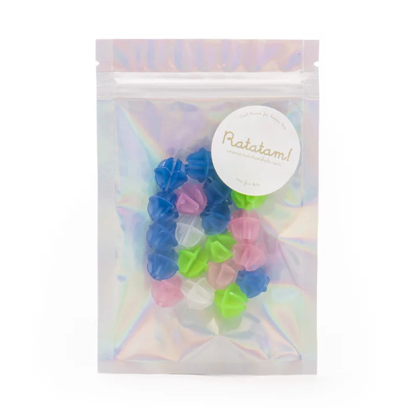 Accessoires vélo multicolores - Perles phospho rayons de vélo