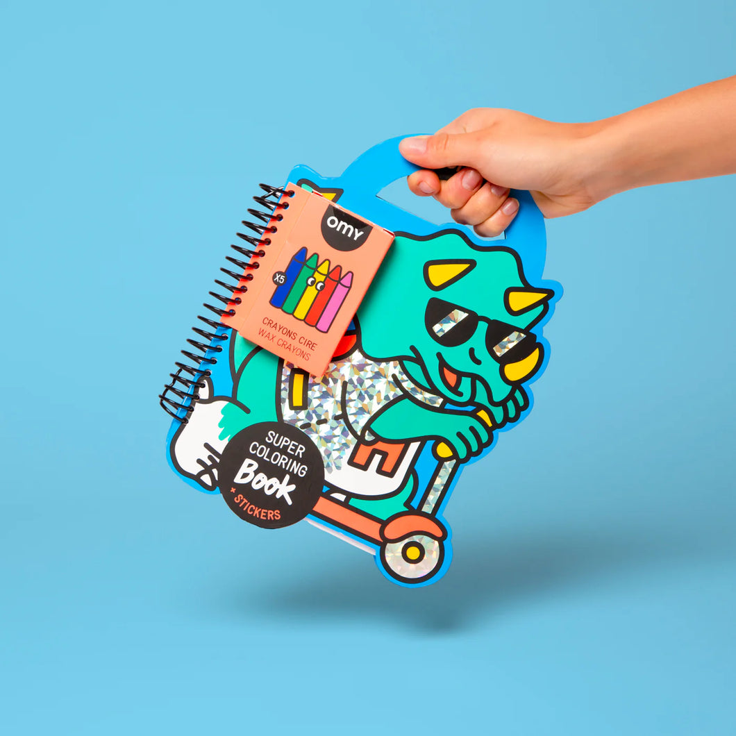 Cahier de Coloriage & Stickers - Dino