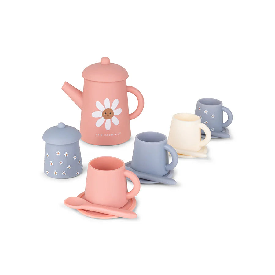 Service à thé en silicone - Rose