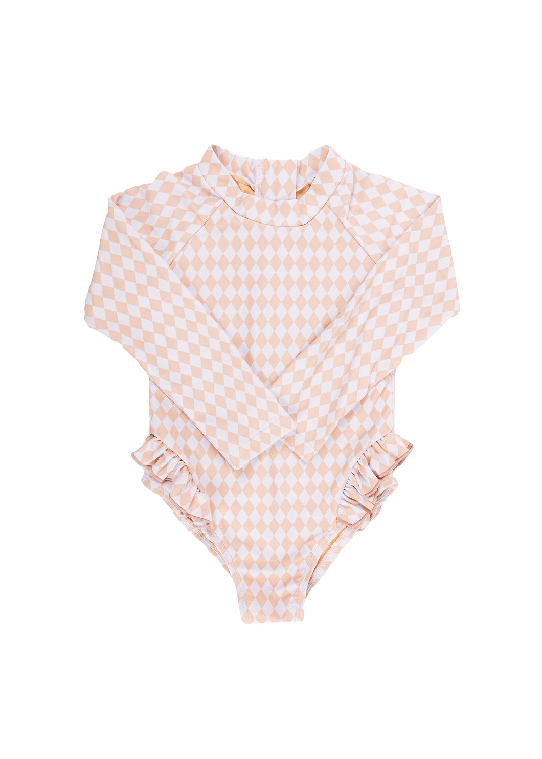 Maillot de Bain manches longues Ariella - Diamant Rose