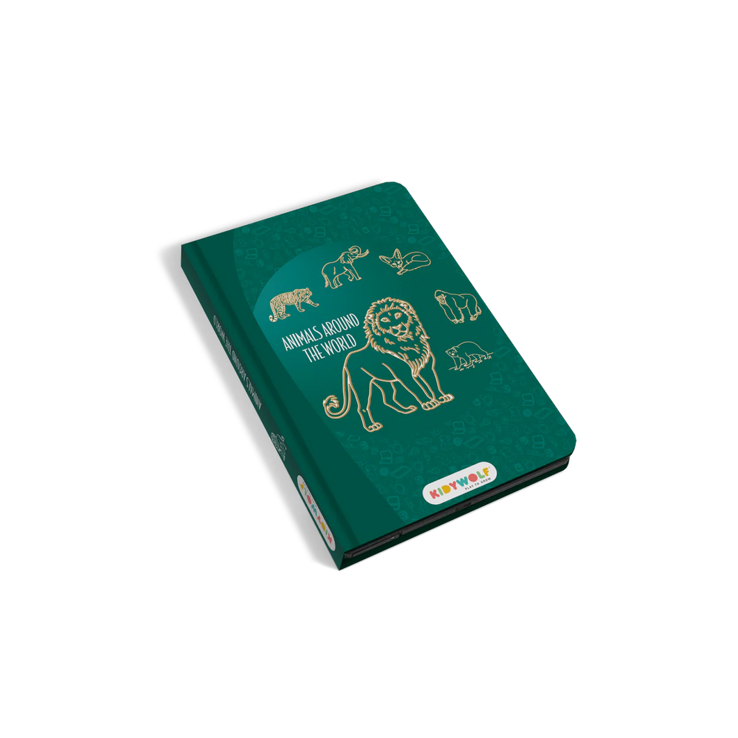 Kidydraw-Mini Tablette à Dessin - Animaux Autour du monde