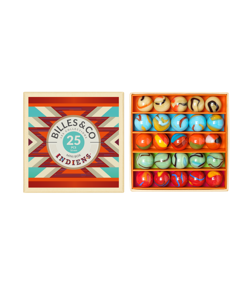 Coffret de 25 billes - Indiens