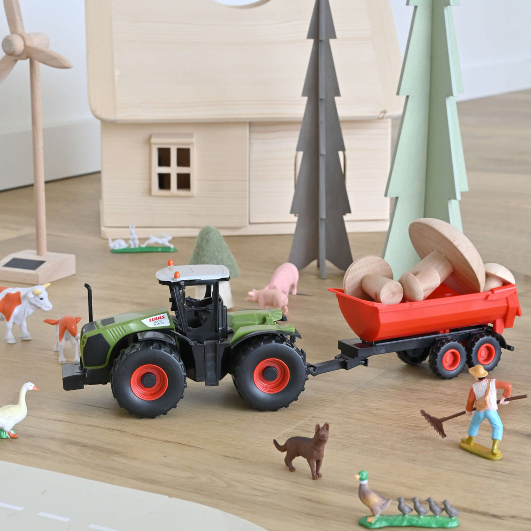 Tracteur Claas Xerion avec remorque