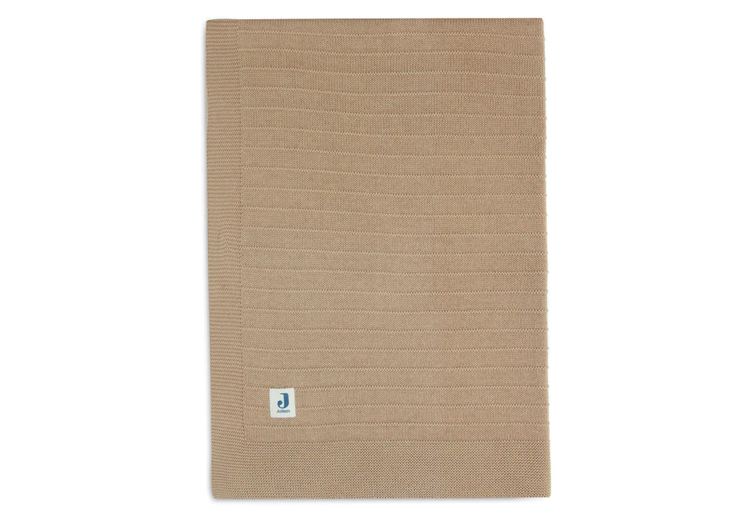 Couverture en tricot - Biscuit