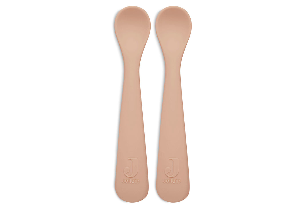 Lot de 2 cuillères en silicone - Pale Pink