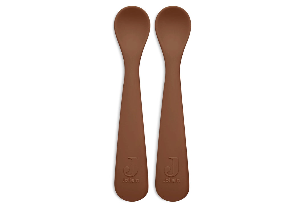 Lot de 2 cuillères en silicone - Caramel