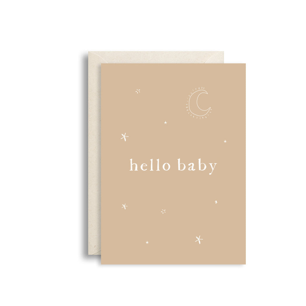 Carte Hello Baby Naturel