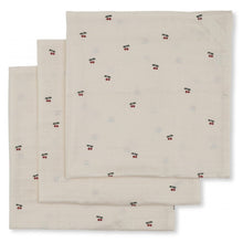 Charger l&#39;image dans la galerie, Lot de 3 Langes en Coton Bio Cherry
