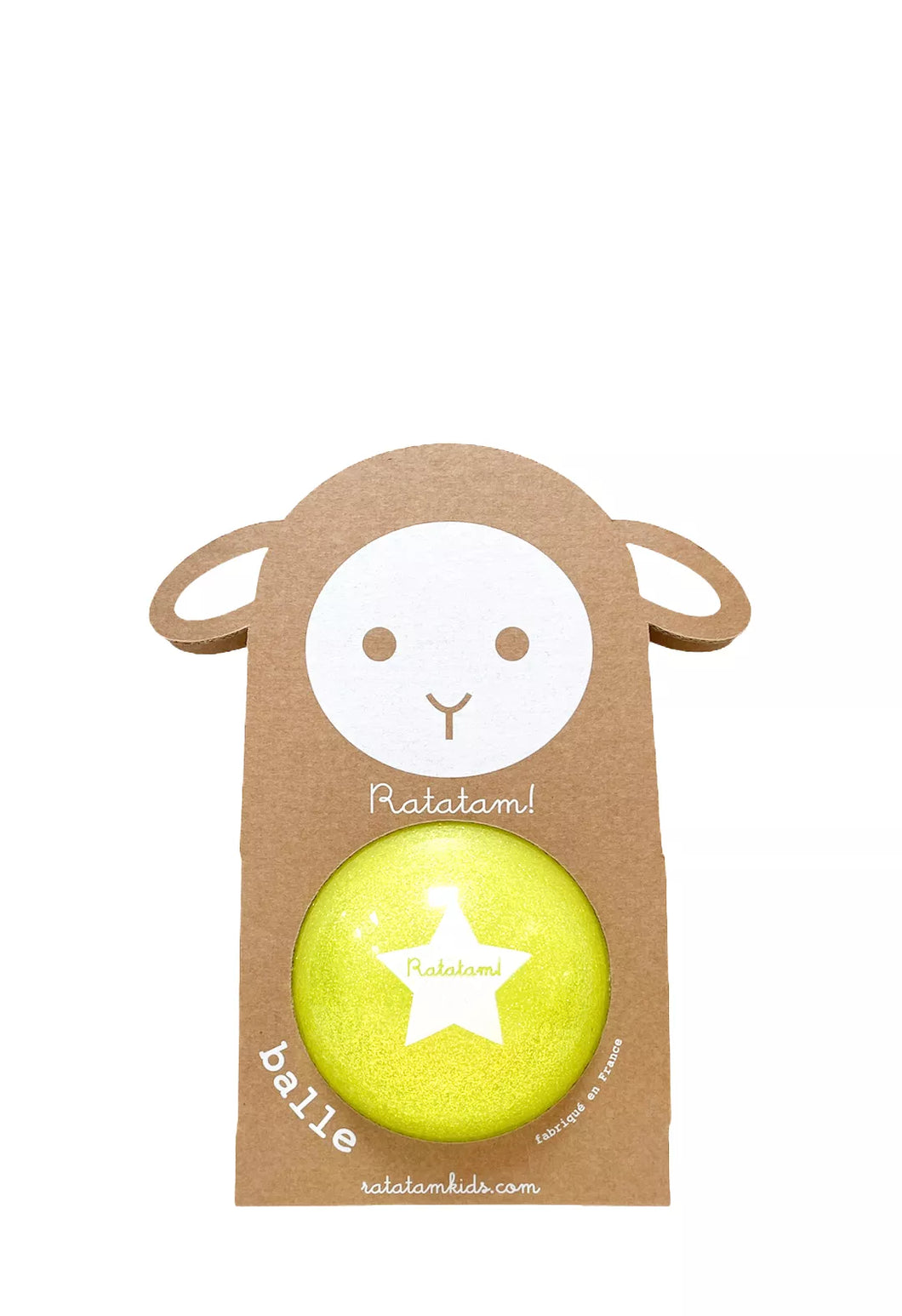 Baby Ballon Pailleté Jaune - 10cm