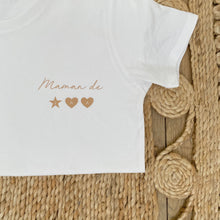 Charger l&#39;image dans la galerie, Tee-Shirt &quot; Maman de / Mum of &quot; Femme Blanc Modèle 1
