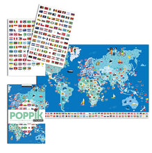 Charger l&#39;image dans la galerie, Poster Stickers - Drapeaux du Monde (7/12 ans)
