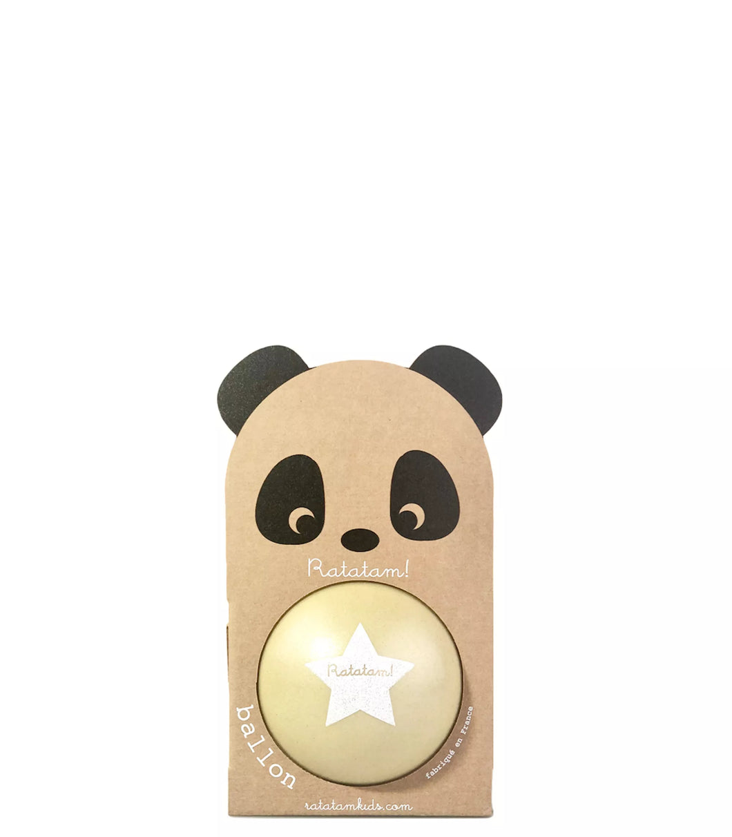 Ballon Panda Ecologique Jaune - 12cm