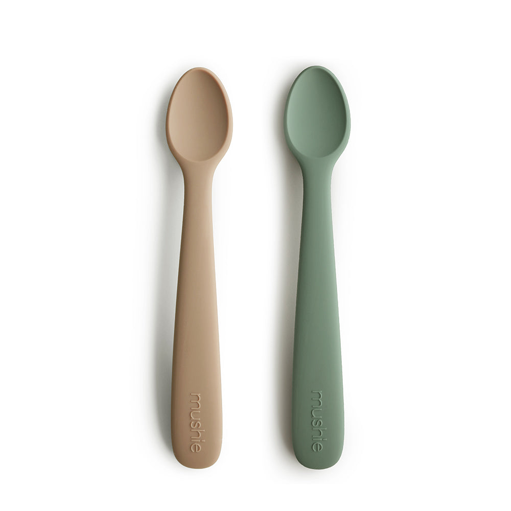 Lot de cuillères bébé en silicone - Dried Thyme / Natural