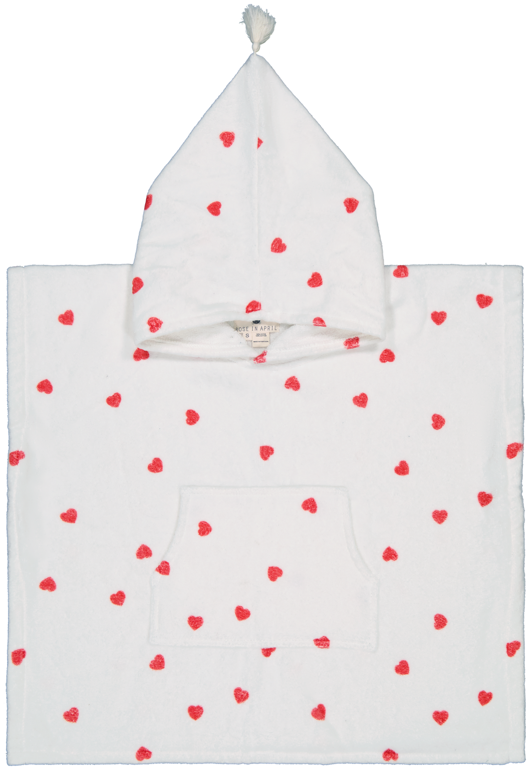Poncho de Bain Suzon - Coeur Rouge (1/3 ans)